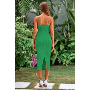 PRETTYGARDEN Women's Midi Bodycon Dress for Summer Style
