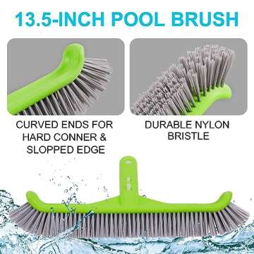 Sepetrel Deluxe Swimming Pool Cleaning Kit with Spa Jet Pool Vacuum Cleaner,Pool Brush, Semi-deep Skimmer Net & Adjustable 57.5-inch Pole,Ideal for Cleaning Above Ground Pools, Inflatable Pool