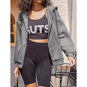 Zeagoo Oversized Zip-Up Hoodie for Women and Girls