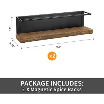 KitHero Magnetic Spice Rack for Refrigerator and Storage
