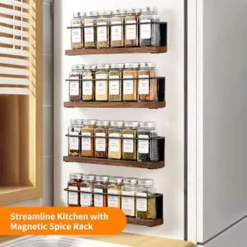 KitHero Magnetic Spice Rack for Refrigerator and Storage