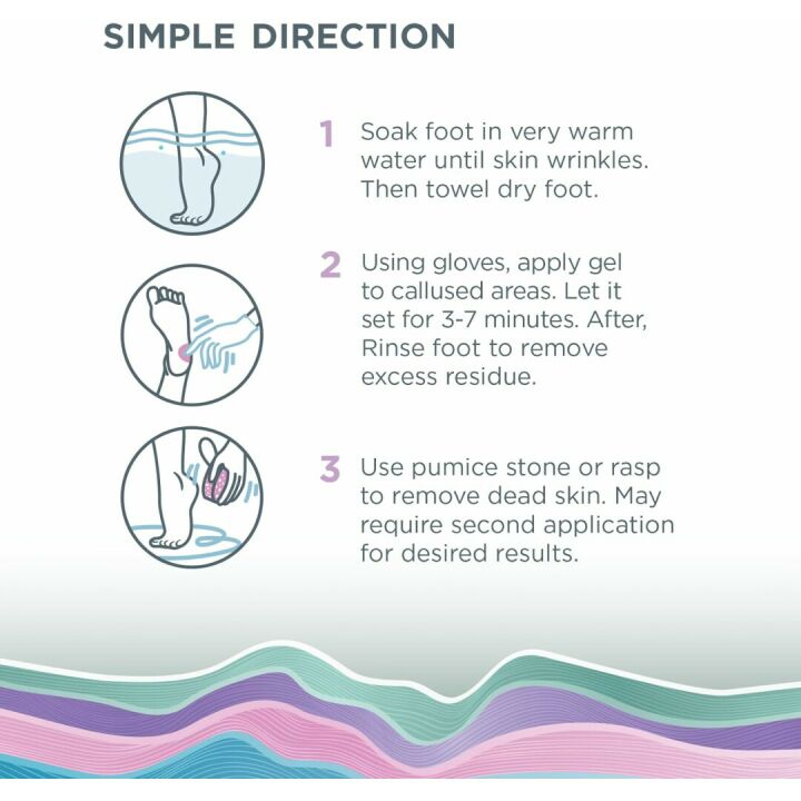 Lee Beauty Professional Callus Remover for Feet - Original, Powerful Formulation - Extra Strength Gel, Home Pedicure Foot Spa Results - Cracked & Dead Dry Skin Supplies - 8 Oz