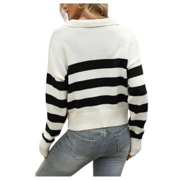 SHENHE Women's Stylish Striped Pullover Sweater for All Occasions