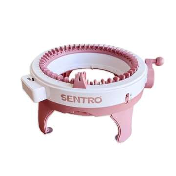 SENTRO Knitting Machine, 48 Needles Knitting Crochet Machine, Smart Knitting Loom Machine with Row Counter for Adults Beginners, Circular Double Knit Loom Crochet Knitting Machine Kit for Hat Socks