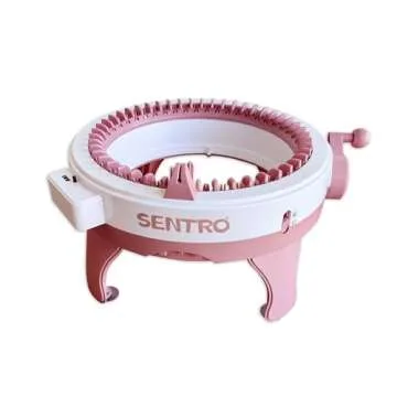 SENTRO Knitting Machine, 48 Needles Knitting Crochet Machine, Smart Knitting Loom Machine with Row Counter for Adults Beginners, Circular Double Knit Loom Crochet Knitting Machine Kit for Hat Socks
