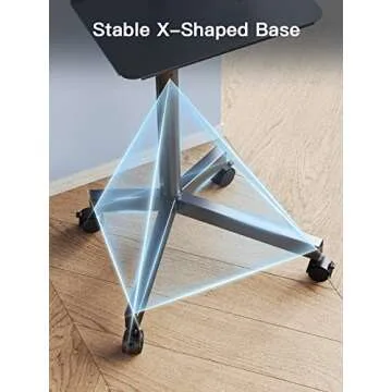 PERLESMITH Mobile TV Cart with Wheels for 23-60 Inch LCD LED OLED Flat Curved Screen Outdoor TVs Height Adjustable Shelf Floor Stand Holds up to 55lbs Monitor TV Holder with Tray Max VESA 400x400mm