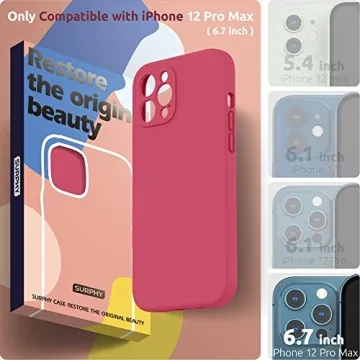 SURPHY iPhone 12 Pro Max Case - Durable Liquid Silicone Protection