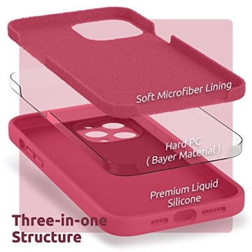 SURPHY iPhone 12 Pro Max Case - Durable Liquid Silicone Protection