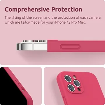 SURPHY iPhone 12 Pro Max Case - Durable Liquid Silicone Protection