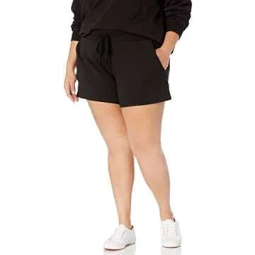 The Drop Women's Elaina Pull-On French Terry Sweatshort, Black, S