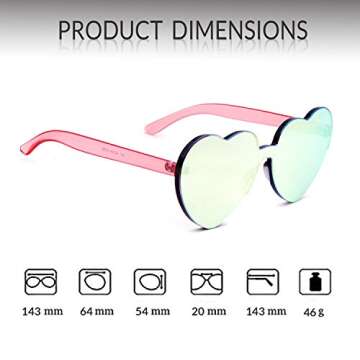 Trendy GIFIORE Heart Shaped Sunglasses for Women