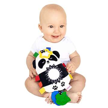 Kalianii Squish 'N Play Activity Toy Panda- Multi-Sensory Learning Baby Toy - Stroller Toy, Car Seat...