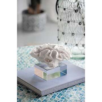A&B Home Coral Sculpture - Elegant Beach Décor Centerpiece