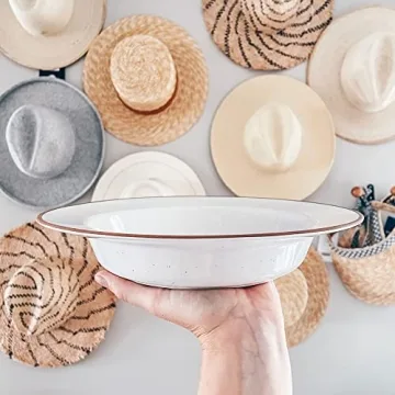 Mora Ceramic Wide Rimmed Soup Bowl Set for Pasta and More