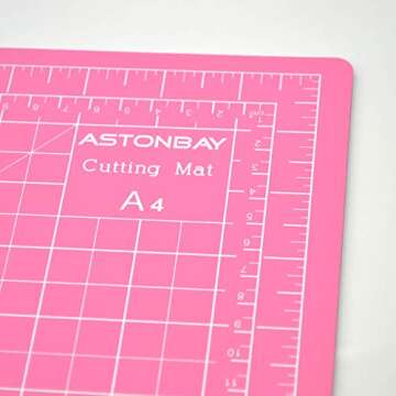 ASTONBAY A4 Pink Cutting Mat for Crafts and Sewing