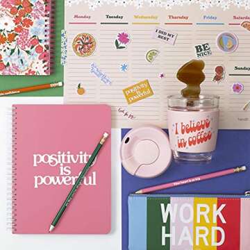 ban.do Weekly Planner Notepad, Desk Planner/Calendar Pad with 52 Sheets, Undated Weekly Desktop Calendar/Agenda (Pink/Green)