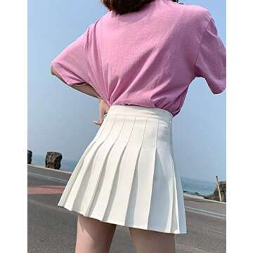 Gothden High Waisted Pleated Tennis Skirt for Women