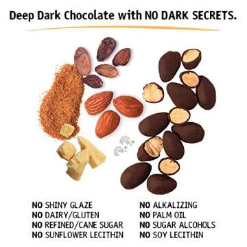 Hu Hunks Vegan Chocolate Covered Almonds With Sea Salt 1 oz Travel Size | 10 Pack | Organic, Paleo, Great for Snacking, Non GMO, Kosher Chocolate