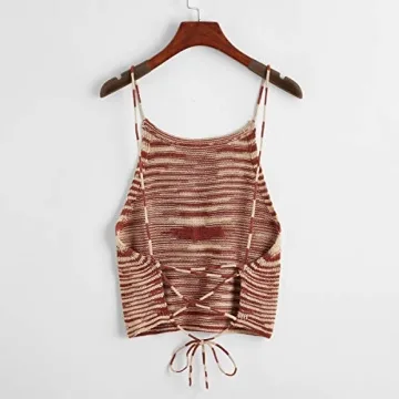 Stylish SweatyRocks Backless Cami Crop Top for Women