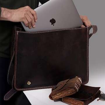 Leather Crossbody bags for Women 11 inch Small Sling Shoulder Bag iPad/Tablet Vintage Rustic Brown M...