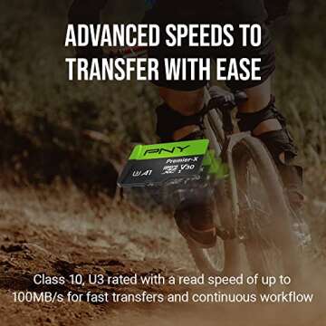 PNY 256GB Premier-X Class 10 U3 V30 microSDXC Flash Memory Card 2-Pack