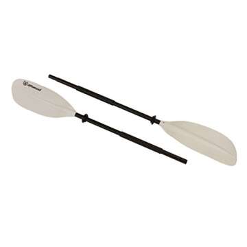Attwood Kayak Paddle – 7 Foot Long, Soft Foam Grips, and Drip Rings Included