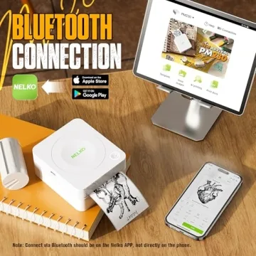 Nelko PM230 Mini Bluetooth Sticker Printer with Paper