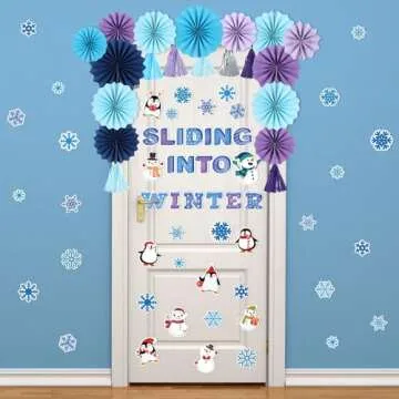 Winter Classroom Door Decorations for School Holiday Fun