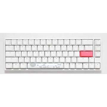 Ducky One 2 SF RGB Pure White RGB LED 65% Double Shot PBT Mechanical Keyboard (Cherry MX Black)