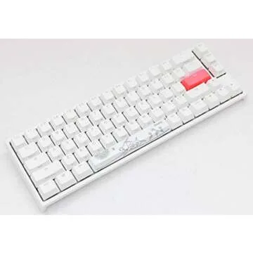 Ducky One 2 SF RGB Pure White RGB LED 65% Double Shot PBT Mechanical Keyboard (Cherry MX Black)