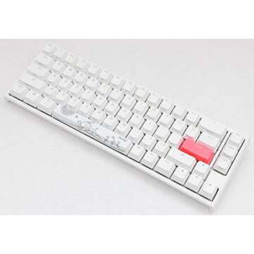 Ducky One 2 SF RGB Pure White RGB LED 65% Double Shot PBT Mechanical Keyboard (Cherry MX Black)