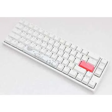 Ducky One 2 SF RGB Pure White RGB LED 65% Double Shot PBT Mechanical Keyboard (Cherry MX Black)