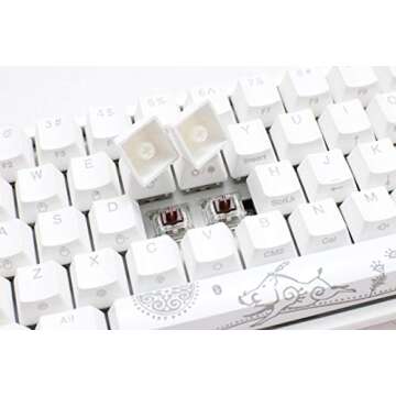 Ducky One 2 SF RGB Pure White RGB LED 65% Double Shot PBT Mechanical Keyboard (Cherry MX Black)