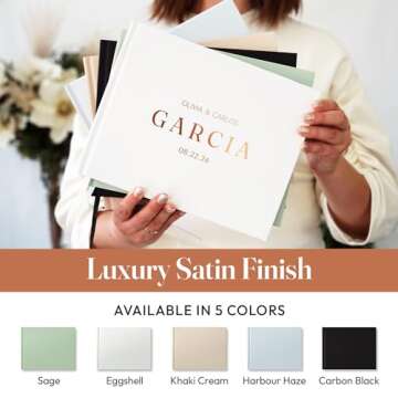 Custom Wedding Guest Book Personalized for Love Stories