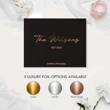 Custom Wedding Guest Book Personalized for Love Stories