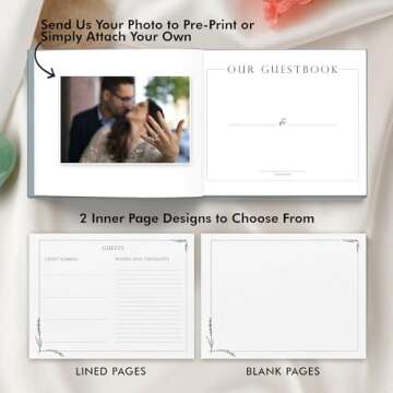 Custom Wedding Guest Book Personalized for Love Stories