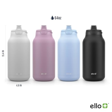 Ello Hydra 64oz Insulated Water Jug with Straw