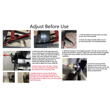 Heavy Duty Hydraulic Lift Cart with 500 Lbs Capacity