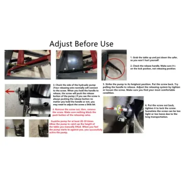 Heavy Duty Hydraulic Lift Cart with 500 Lbs Capacity