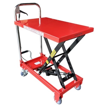Heavy Duty Hydraulic Lift Cart with 500 Lbs Capacity