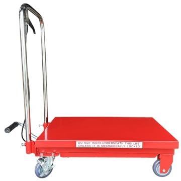Heavy Duty Hydraulic Lift Cart with 500 Lbs Capacity