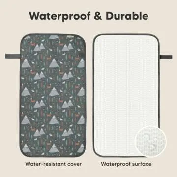 Portable Diaper Changing Pad - Waterproof Foldable Baby Changing Mat - Travel Diaper Change Mat - Lightweight Changing Pads for Baby - Baby Changer - Machine Washable (Woods)