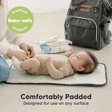 Portable Diaper Changing Pad - Waterproof Foldable Baby Changing Mat - Travel Diaper Change Mat - Lightweight Changing Pads for Baby - Baby Changer - Machine Washable (Woods)