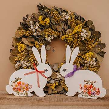 Large Wood Rabbit Cutout for Easter Crafts and Decor