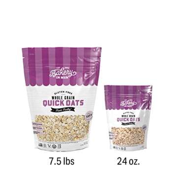 Bakery On Main Quick Oats - Gluten Free, Non-GMO Project Verified, Kosher, Resealable Bag, 7.5lb (Pack of 1)