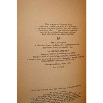 Delta of Venus, Erotica by Anais Nin