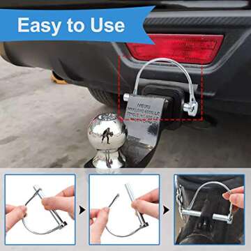 Durable INCREWAY Wire Lock Pin for Garden and Trailer Needs