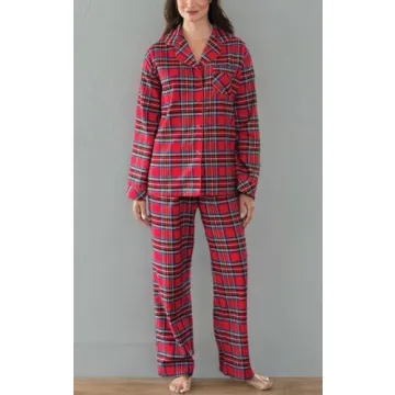 PajamaGram Women's Christmas Pajamas in Red - Cozy & Stylish!