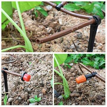 KORAM 1/4" Drip Irrigation Tubing 100ft Roll with Labels