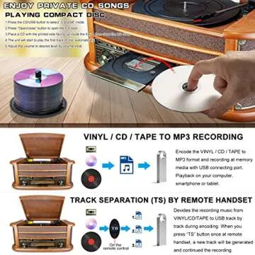 BIGMONAT Vintage Record Player for Audiophiles and Collectors